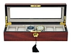 Glass Lid Wooden Watch Box mens watch case
